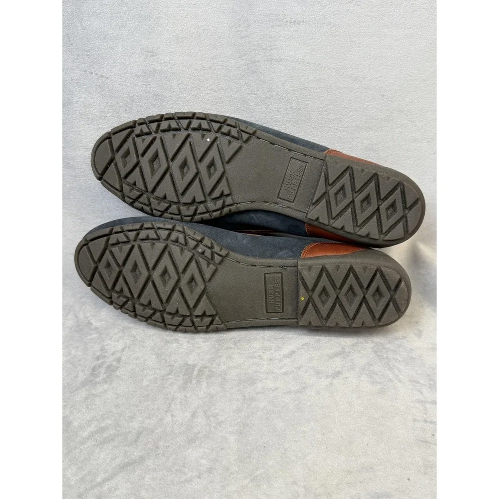 Hush Puppies Shoes Mens Size 10M‎ Leather Moc Toe Casual Lace Up Loafers